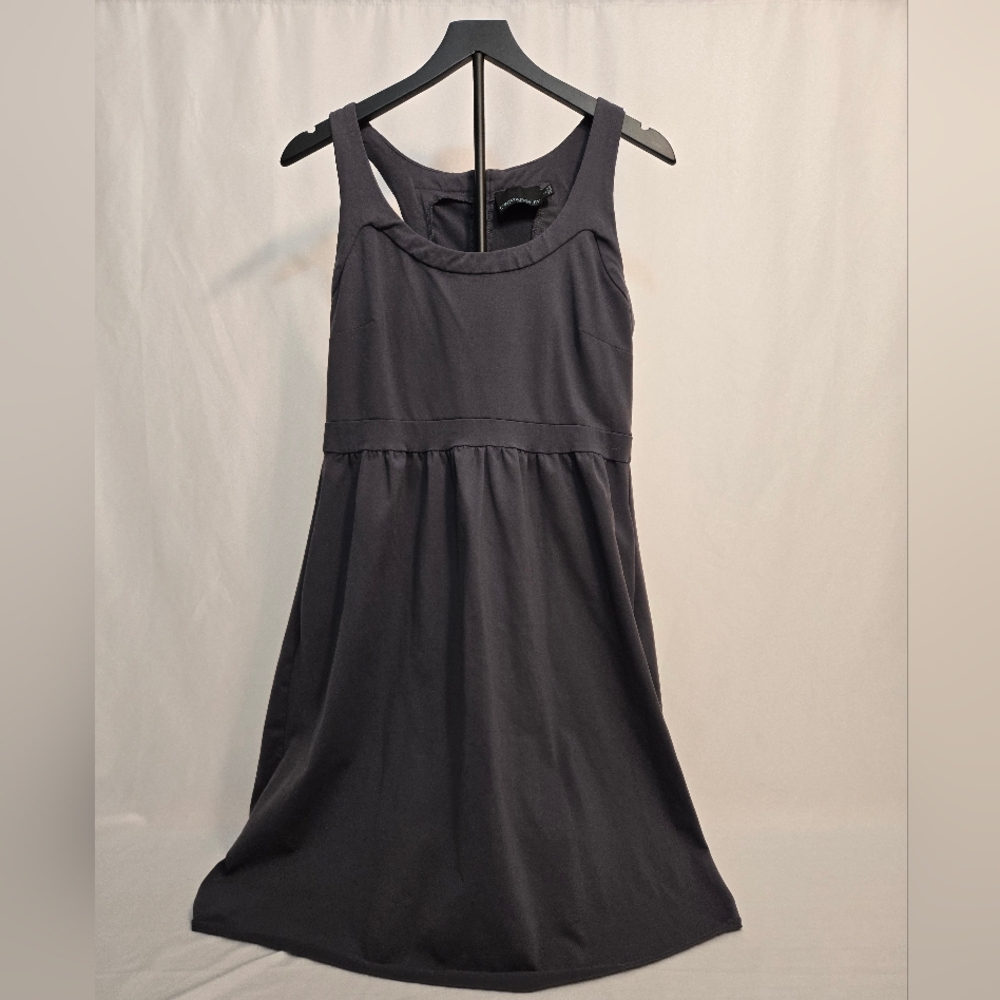Cynthia Rowley Dark‎ Gray Banded Neckline Sheath - Waist Day Dress Size large